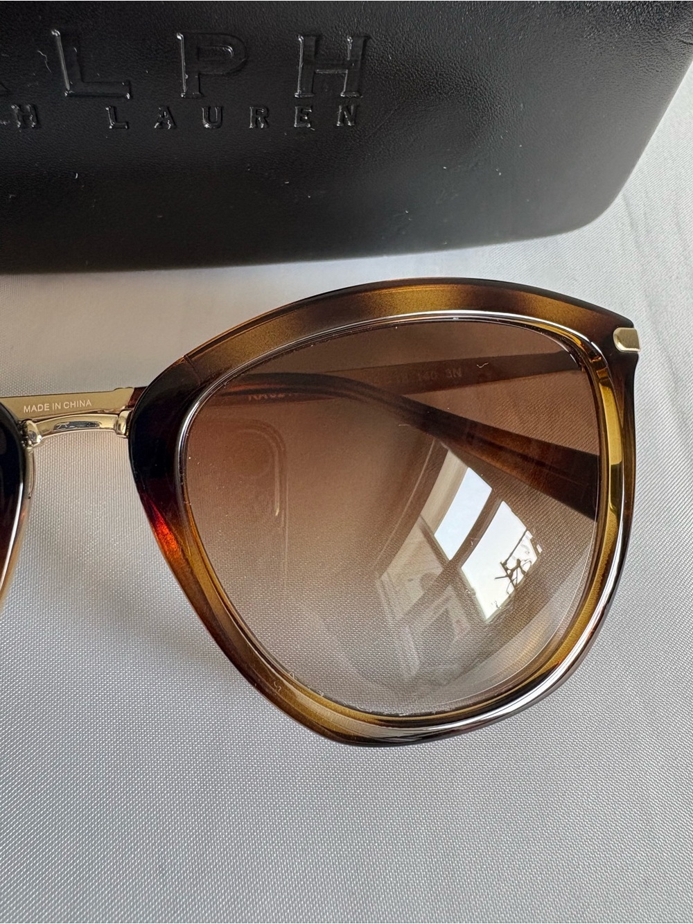 SOLD Ralph Lauren Tortoise Brown Shiny Dark Havana Sunglasses - Prescription - Picture 3 of 7